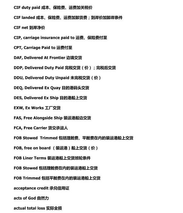 合同翻译专业术语,商务英语合同专用术语分享