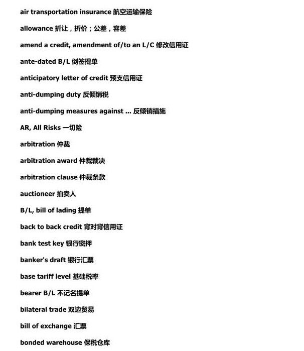 合同翻译专业术语,商务英语合同专用术语分享